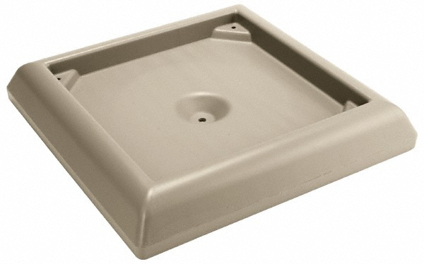 Beige Plastic Weighted Base - Compatible with 45 & 65 Gal Containers, 24-1/2" Long, 6" High