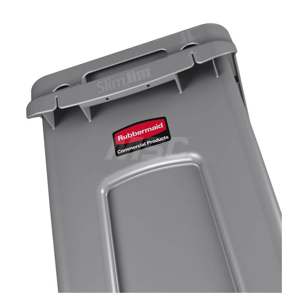 Rubbermaid - Decorative Trash Can: 23 gal, Rectangle, Gray - 64895717 - MSC  Industrial Supply