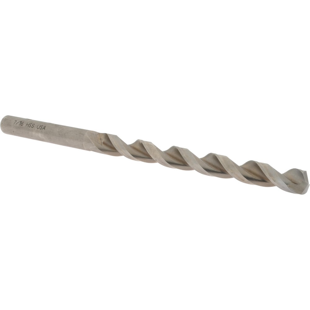 Taper Length Drill Bit: 7/16" Dia, 135 ° Point, High Speed Steel