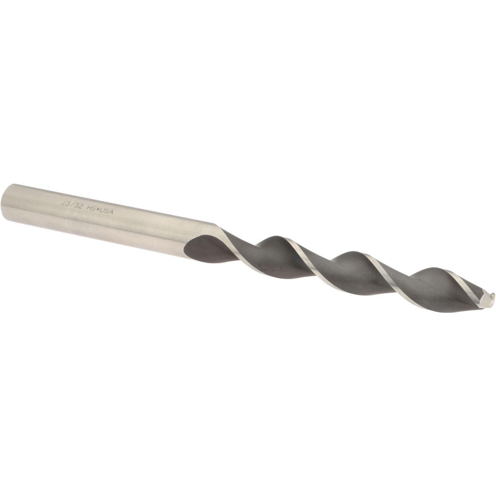 Taper Length Drill Bit: 23/32" Dia, 135 ° Point, High Speed Steel