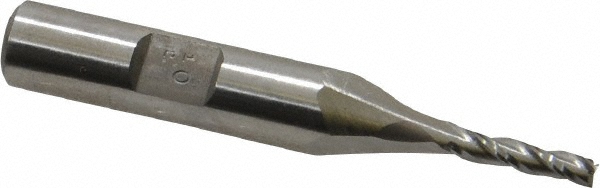 Made in USA KK-202 Tapered End Mill: 0.5 &deg; per Side, 1/8" Small Dia, 1/2" LOC, 3 Flutes, High Speed Steel, Square End Image