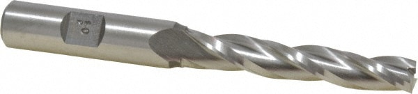 Made in USA KK-609 Tapered End Mill: 0.5 ° per Side, 3/8" Small Dia, 2-1/4" LOC, 3 Flutes, High Speed Steel, Square End Image