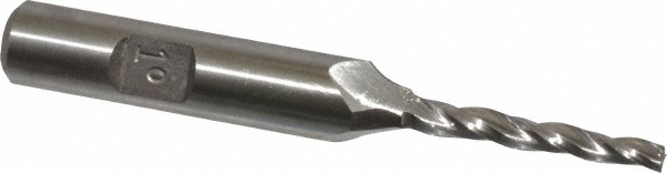 Made in USA K-204 Tapered End Mill: 1 &deg; per Side, 1/8" Small Dia, 1" LOC, 3 Flutes, High Speed Steel, Square End Image