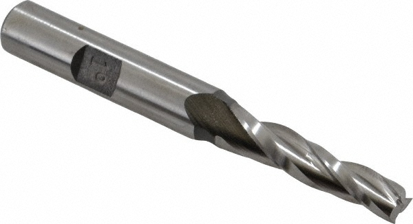 Made in USA K-405 Tapered End Mill: 1 &deg; per Side, 1/4" Small Dia, 1-1/4" LOC, 3 Flutes, High Speed Steel, Square End Image