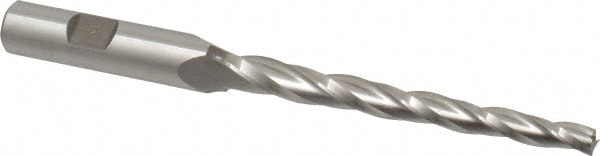 Made in USA K-413 Tapered End Mill: 1 ° per Side, 1/4" Small Dia, 3-1/4" LOC, 3 Flutes, High Speed Steel, Square End Image