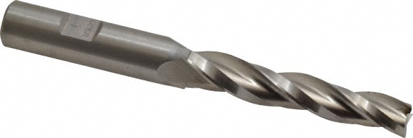 Made in USA K-609 Tapered End Mill: 1 ° per Side, 3/8" Small Dia, 2-1/4" LOC, 3 Flutes, High Speed Steel, Square End Image