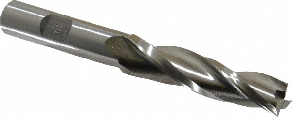 Made in USA K-809 Tapered End Mill: 1 &deg; per Side, 1/2" Small Dia, 2-1/4" LOC, 3 Flutes, High Speed Steel, Square End Image