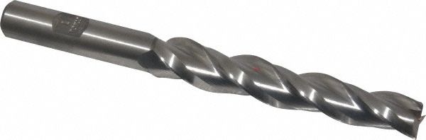 Made in USA K-813A Tapered End Mill: 1 &deg; per Side, 1/2" Small Dia, 3-1/4" LOC, 3 Flutes, High Speed Steel, Square End Image