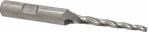 Made in USA KX-206 Tapered End Mill: 1.5 &deg; per Side, 1/8" Small Dia, 1-1/2" LOC, 3 Flutes, High Speed Steel, Square End Image