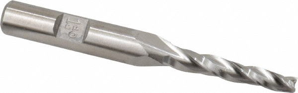 Made in USA KX-305 Tapered End Mill: 1.5 &deg; per Side, 3/16" Small Dia, 1-1/4" LOC, 3 Flutes, High Speed Steel, Square End Image