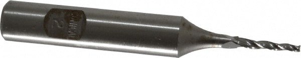 Made in USA L-002 Tapered End Mill: 2 ° per Side, 1/16" Small Dia, 1/2" LOC, 3 Flutes, High Speed Steel, Square End Image