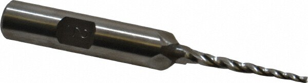 Made in USA L-004 Tapered End Mill: 2 ° per Side, 1/16" Small Dia, 1" LOC, 3 Flutes, High Speed Steel, Square End Image