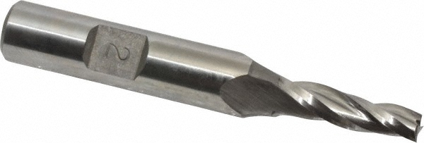 Made in USA L-303 Tapered End Mill: 2 &deg; per Side, 3/16" Small Dia, 3/4" LOC, 3 Flutes, High Speed Steel, Square End Image