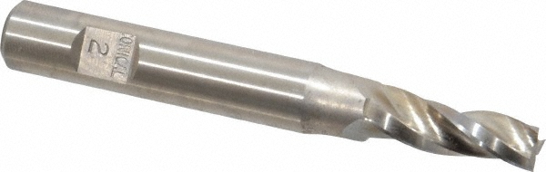 Made in USA L-403 Tapered End Mill: 2 &deg; per Side, 1/4" Small Dia, 3/4" LOC, 3 Flutes, High Speed Steel, Square End Image