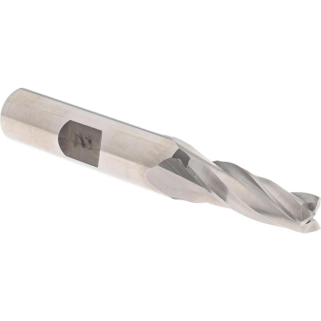 Made in USA L-403 Tapered End Mill: 2 &deg; per Side, 1/4" Small Dia, 3/4" LOC, 3 Flutes, High Speed Steel, Square End Image