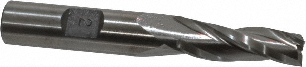 Made in USA L-605 Tapered End Mill: 2 &deg; per Side, 3/8" Small Dia, 1-1/4" LOC, 3 Flutes, High Speed Steel, Square End Image