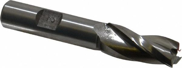 Made in USA L-805 Tapered End Mill: 2 &deg; per Side, 1/2" Small Dia, 1-1/4" LOC, 3 Flutes, High Speed Steel, Square End Image