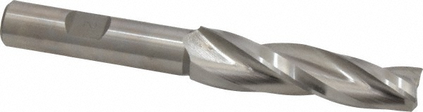 Made in USA L-809A Tapered End Mill: 2 &deg; per Side, 1/2" Small Dia, 2-1/4" LOC, 3 Flutes, High Speed Steel, Square End Image