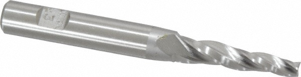 Made in USA M-305 Tapered End Mill: 3 &deg; per Side, 3/16" Small Dia, 1-1/4" LOC, 3 Flutes, High Speed Steel, Square End Image