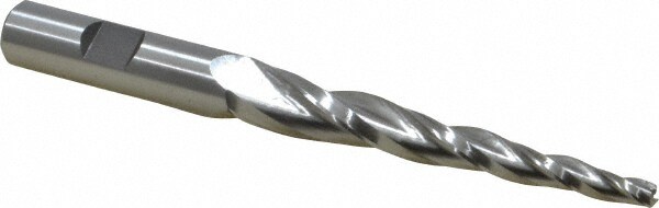 Made in USA M-312 Tapered End Mill: 3 ° per Side, 3/16" Small Dia, 3" LOC, 3 Flutes, High Speed Steel, Square End Image