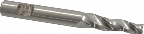 Made in USA M-405 Tapered End Mill: 3 ° per Side, 1/4" Small Dia, 1-1/4" LOC, 3 Flutes, High Speed Steel, Square End Image