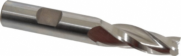 Made in USA M-605 Tapered End Mill: 3 &deg; per Side, 3/8" Small Dia, 1-1/4" LOC, 3 Flutes, High Speed Steel, Square End Image