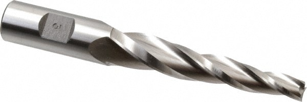 Made in USA M-613A Tapered End Mill: 3 ° per Side, 3/8" Small Dia, 3-1/4" LOC, 3 Flutes, High Speed Steel, Square End Image