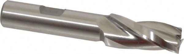 Made in USA M-805 Tapered End Mill: 3 ° per Side, 1/2" Small Dia, 1-1/4" LOC, 3 Flutes, High Speed Steel, Square End Image