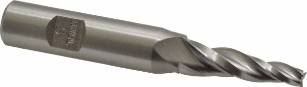 Made in USA O-305 Tapered End Mill: 5 &deg; per Side, 3/16" Small Dia, 1-1/4" LOC, 3 Flutes, High Speed Steel, Square End Image