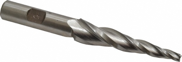 Made in USA O-310A Tapered End Mill: 5 &deg; per Side, 3/16" Small Dia, 2-1/2" LOC, 3 Flutes, High Speed Steel, Square End Image