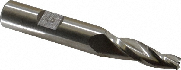 Made in USA O-405 Tapered End Mill: 5 &deg; per Side, 1/4" Small Dia, 1-1/4" LOC, 3 Flutes, High Speed Steel, Square End Image