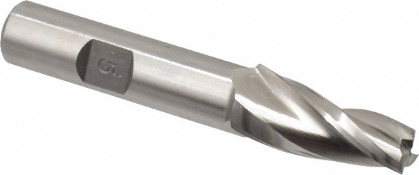 Made in USA O-605 Tapered End Mill: 5 &deg; per Side, 3/8" Small Dia, 1-1/4" LOC, 3 Flutes, High Speed Steel, Square End Image