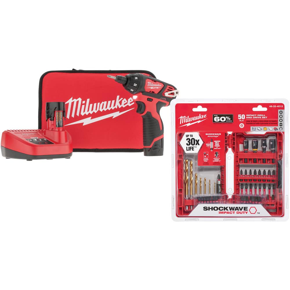 Cordless Screwdrivers; Handle Type: Pistol Grip ; Voltage: 12.00 ; Speed (RPM): 500 ; Batteries Included: Yes ; Battery Chemistry: Lithium-Ion ; Battery Replacement Number: 48-11-2401