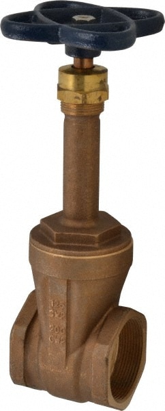 NIBCO NL0500D Gate Valve: Rising Stem, 2" Pipe, Threaded, Bronze Image