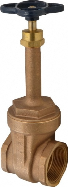 NIBCO NL0500E Gate Valve: Rising Stem, 2-1/2" Pipe, Threaded, Bronze Image