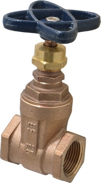 NIBCO NL0J00A Gate Valve: Non-Rising Stem, 1" Pipe, Threaded, Bronze Image