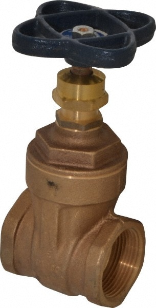 NIBCO NL0J00B Gate Valve: Non-Rising Stem, 1-1/4" Pipe, Threaded, Bronze Image