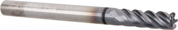 Kennametal 4048710 Corner Radius End Mill: 3/16" Dia, 5/8" LOC, 0.03" Radius, 5 Flutes, Solid Carbide Image