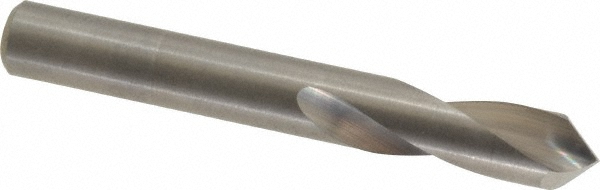 Spotting Drill: 8.00 mm Dia, 90 deg, 64 mm OAL, Solid Carbide - 26.00 mm Flute Length, 8.00 mm Shank Dia, Bright/Uncoated Finish, Right Hand Cut, Series 404