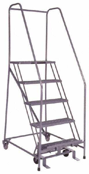 5-Step Ladder: Steel, 80" OAH