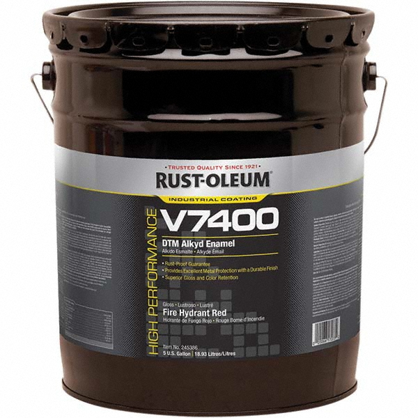 RustOleum Industrial Enamel Paint 5 gal, Gloss, Fire Hydrant Red
