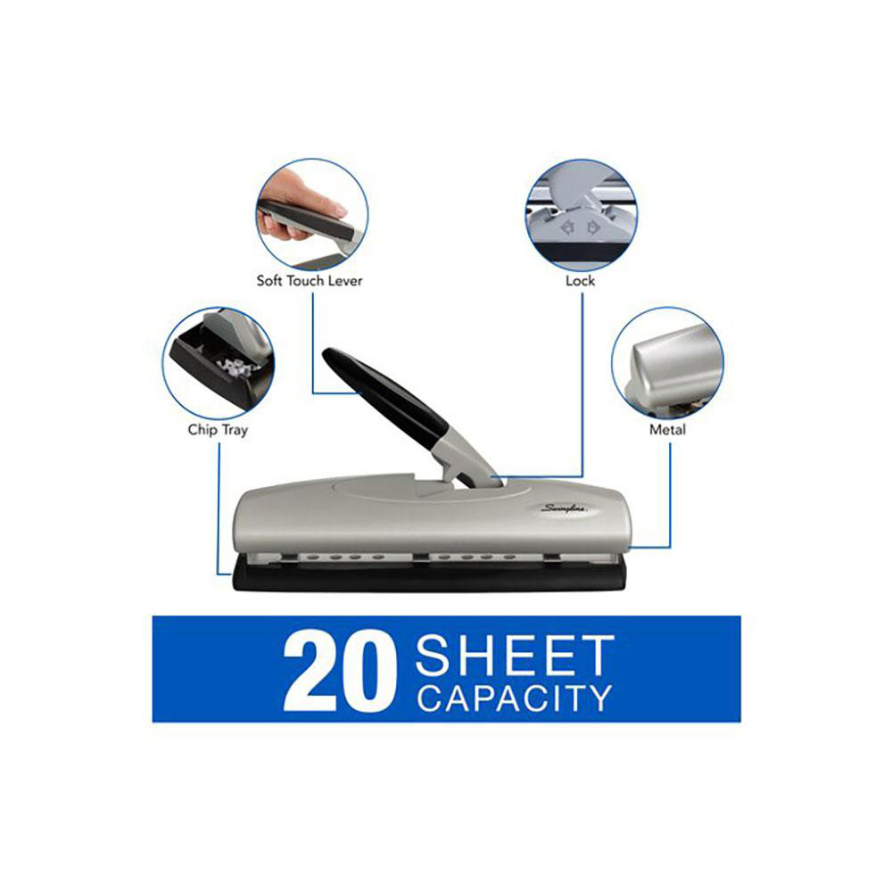 Swingline Paper Punches; Type 20 Sheet 2 & 3 Hole Punch; Color
