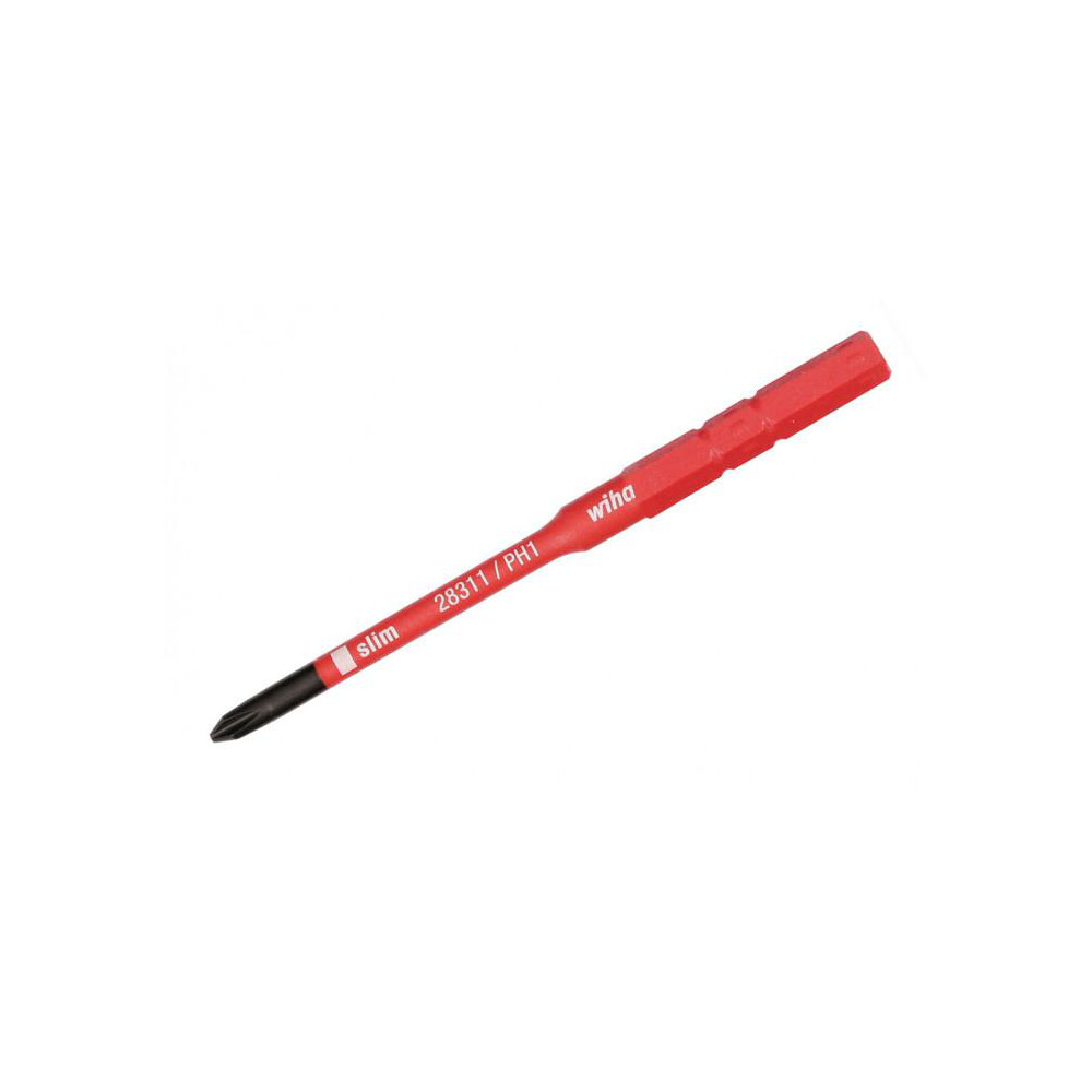 Phillips Screwdriver Insert Bit: #1 Point - 75mm OAL