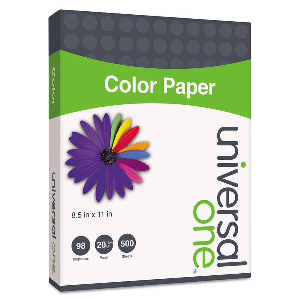 Universal Deluxe Colored Paper, 20lb, 8.5 x 11, Canary, 500/Ream