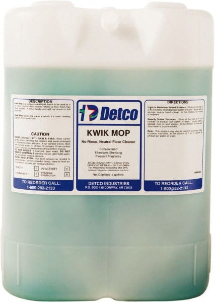 Detco 0986-C05 Cleaner: 5 gal Container, Use On Resilient Flooring 