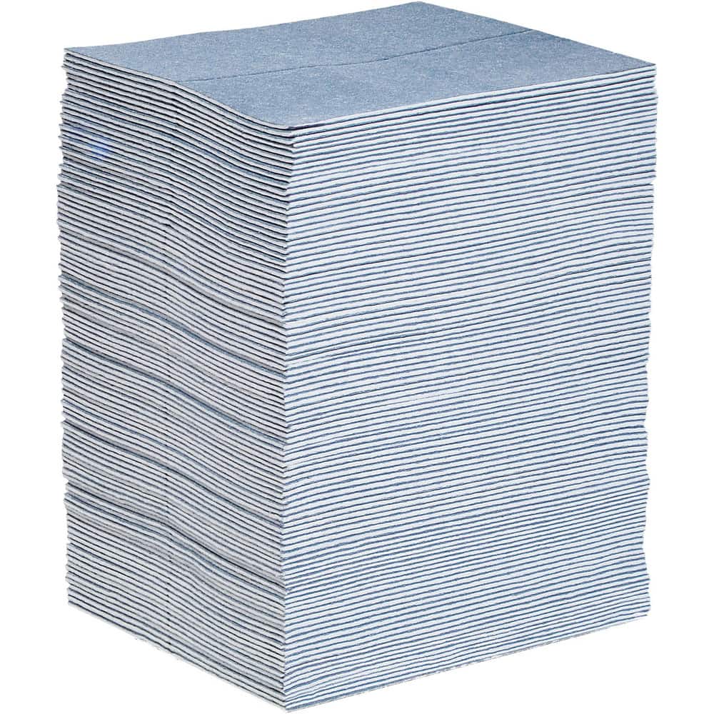 New Pig BLU101 Pads, Rolls & Mats; Product Type: Pad ; Application: Universal ; Overall Length (Inch): 19in ; Total Package Absorption Capacity: 34gal ; Material: Natural & Recycled Fiber Blend  ; Fluids Absorbed: Oil; Coolants; Solvents; Water; Universal 