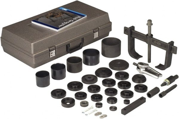 Chassis/Under Carriage Tool Set; Set Type: Hub Grappler Kit ; Includes: 2 Ford Axle Installers;3/4" Custom Drive Screw and Washer;6 Adapters including Tie Rod/Ball Joint Tool;Application Guide;Hub Grappler Puller;Jaws