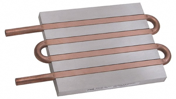 Cold Plates; Recommended Cooling Fluids: Water ; Fluid Path Configuration: 4-Pass ; Tube Material: Copper ; Connection Type: Straight ; Connection Size: 3/8 OD Tube ; Plate Material: Aluminum