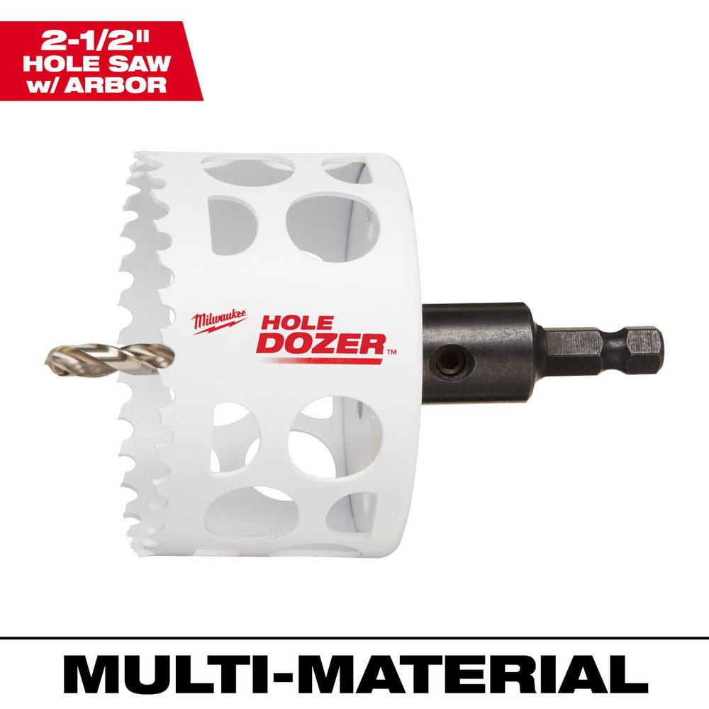 Hole Saws; Hole Saw Compatibility: Power Drills ; Saw Diameter (Inch): 2-1/2 ; Saw Material: Bi-Metal ; Cutting Depth (Decimal Inch): 1.8000 ; Cutting Edge Style: Toothed ; Material Application: General Purpose