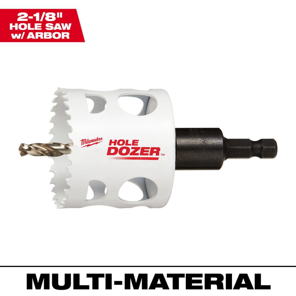 Hole Saws; Hole Saw Compatibility: Power Drills ; Saw Diameter (Inch): 2-1/8 ; Saw Material: Bi-Metal ; Cutting Depth (Decimal Inch): 1.8000 ; Cutting Edge Style: Toothed ; Material Application: General Purpose